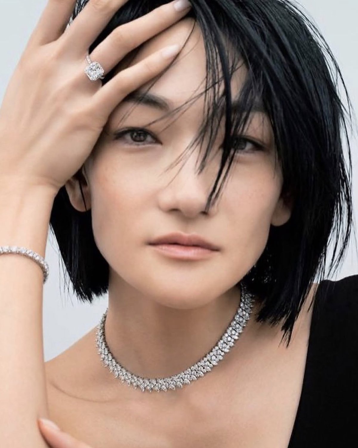 Jewelry editorial hair work